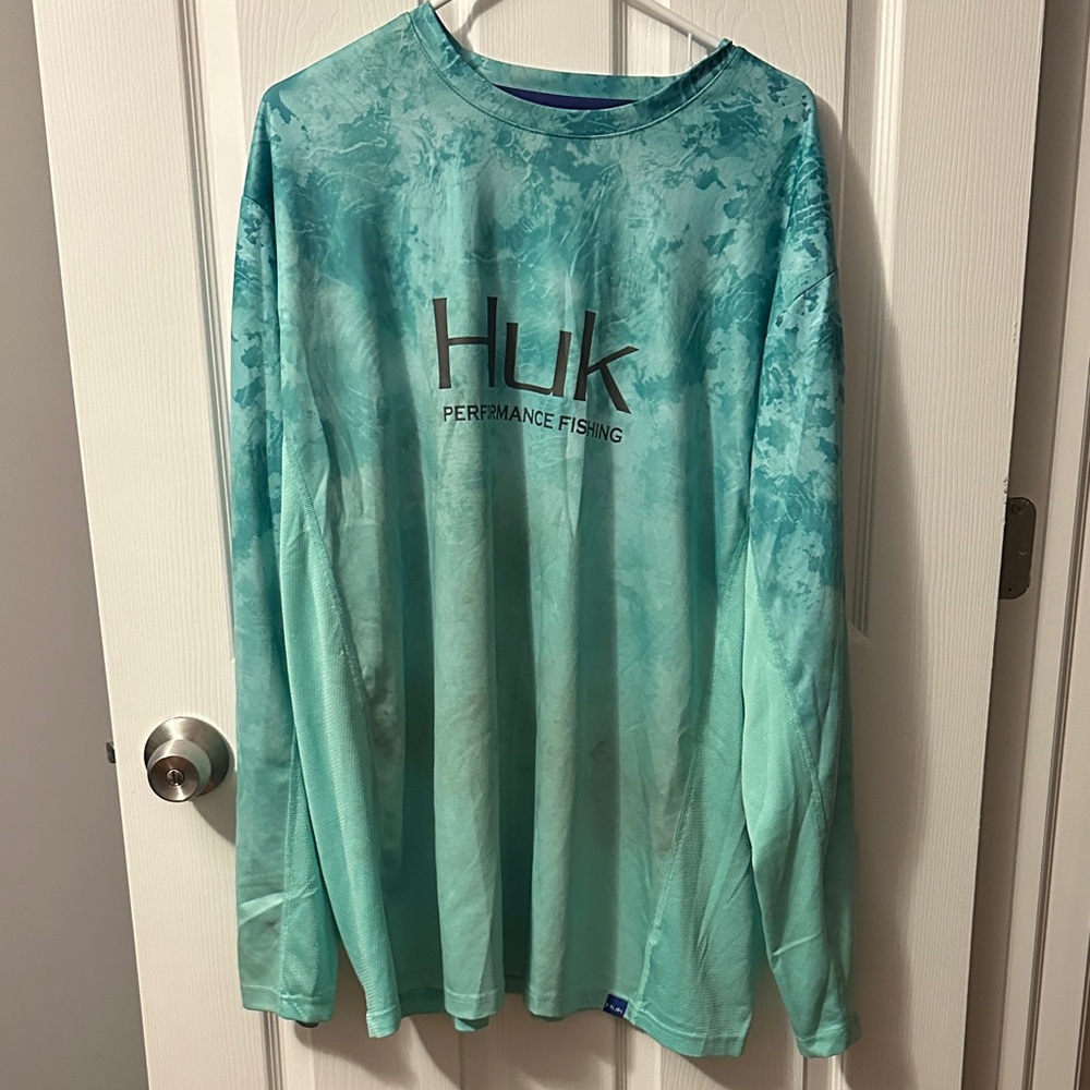Huk Long Sleeve Shirt - Aqua Blue